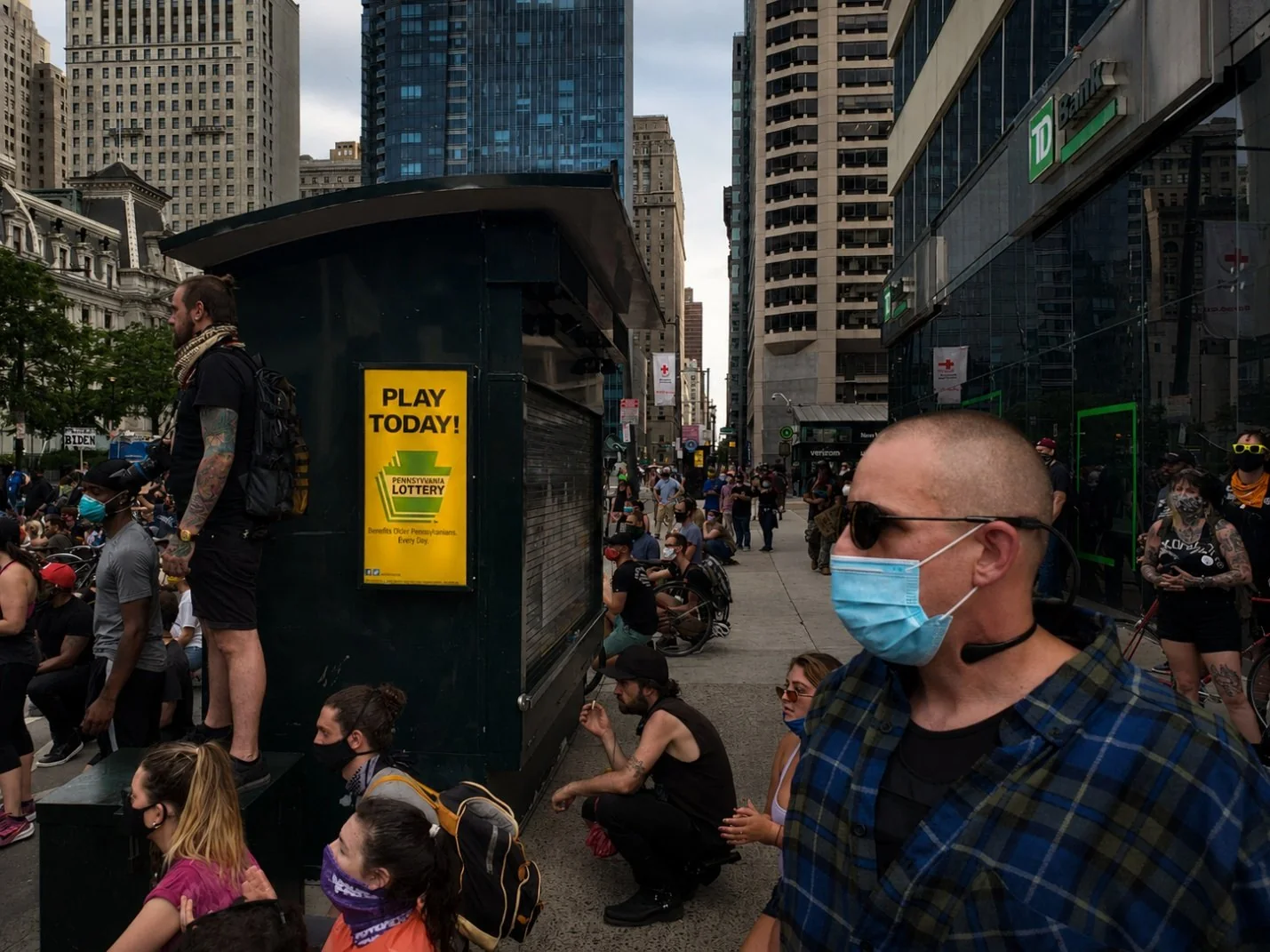 Protective movement support near a civil unrest environment.